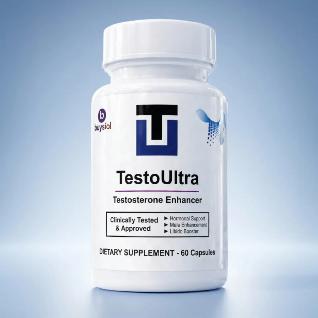 TestoUltra Testosterone Booster for Men | 60 Capsules | Natural & Clinically Tested | By Buysial